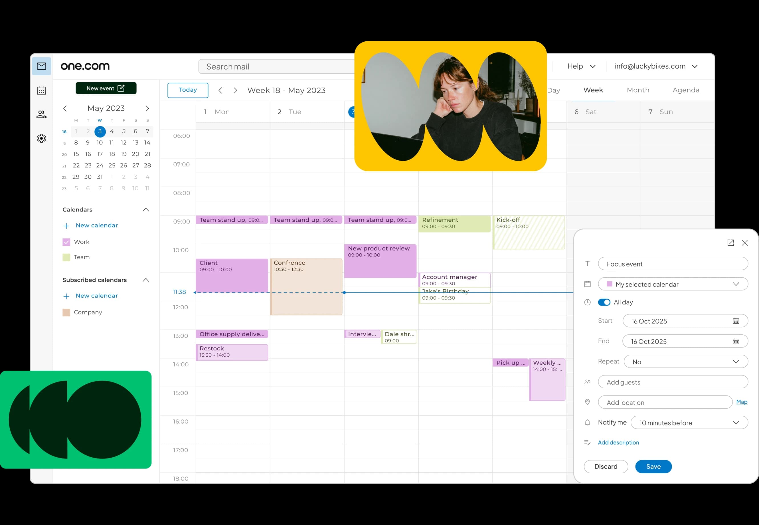 Full width calendar