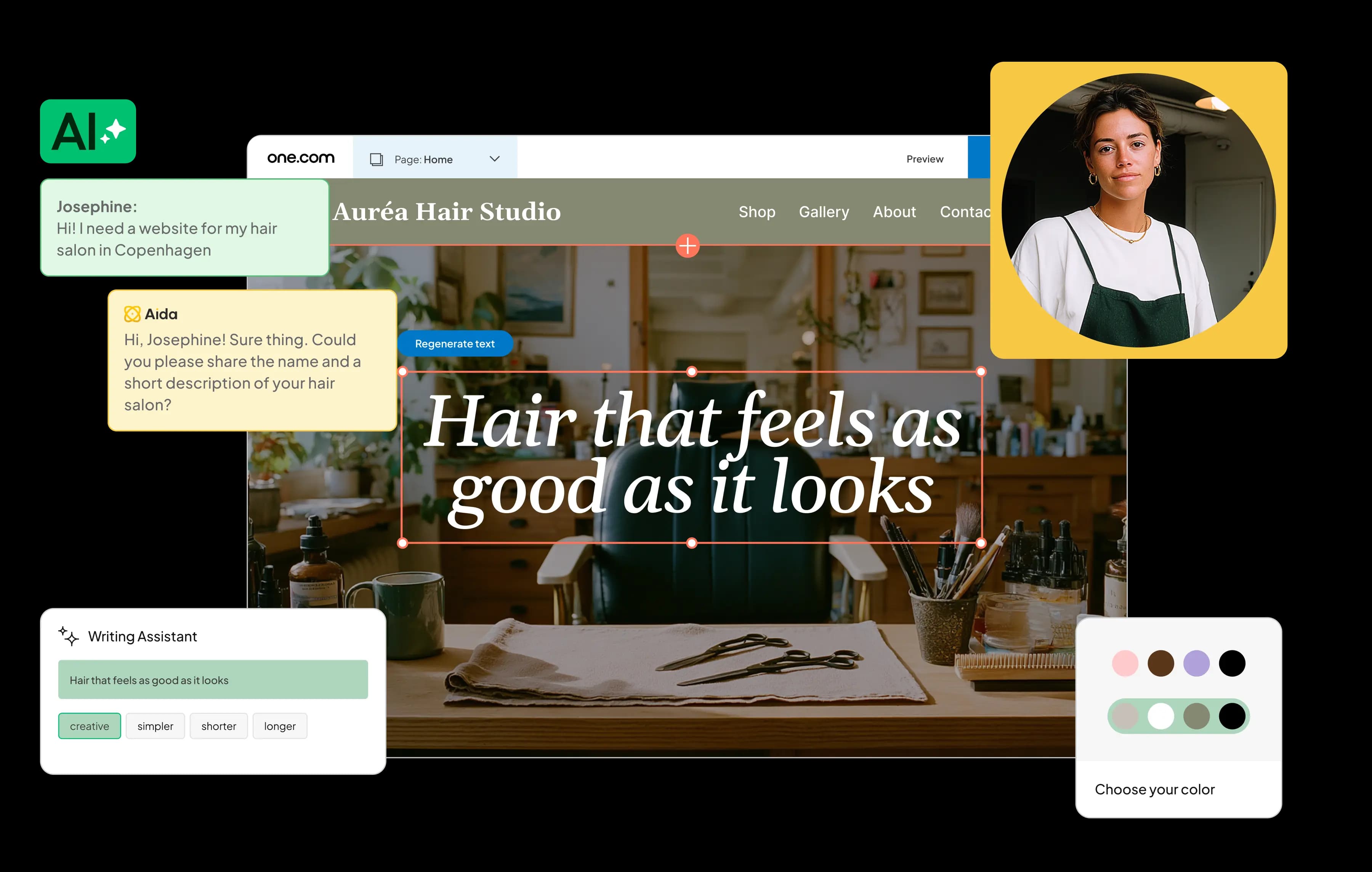 Let Aida AI help you create