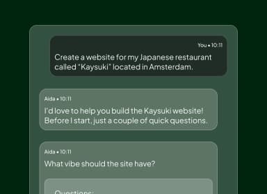 Build website with AI chat
